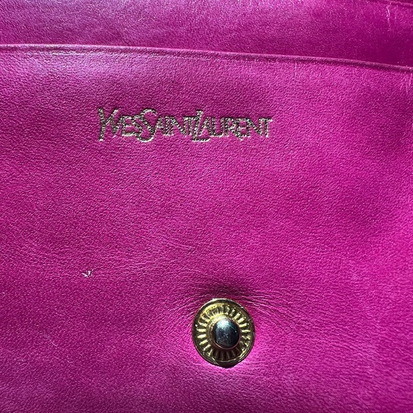 Yves Saint Laurent Fuchsia Leather Wallet - Picture 7 of 7
